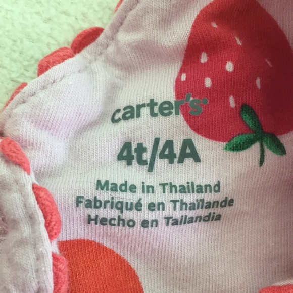 🍓 Pink Strawberry Top with Keyhole Back by Carter’s 🍓 - Picture 4 of 9